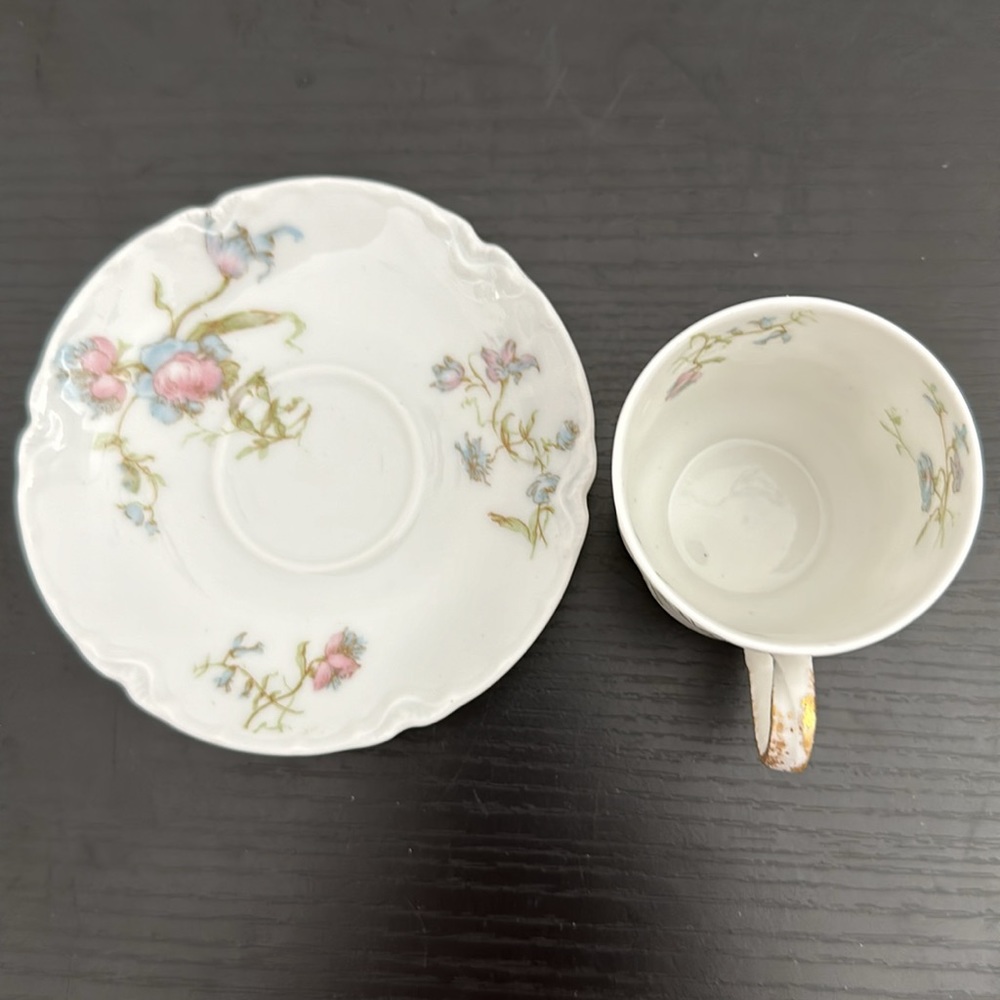 Haviland & Co. Limoges France Schleiger 663 Demitasse Cup & Saucer Set - Picture 10 of 14
